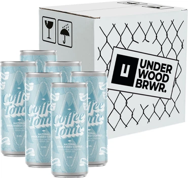 Упаковка напою безалкогольного натурального Underwood Brewery x Mad Heads Coffee Roasters Soda Coffe Tonic 330 мл х 6 шт (4820224362007)