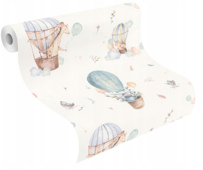 Tapeta ścienna dziecięca RASCH Kids World Balony Zwierzęta 300512 0.53 x 10 m (4000441300512)