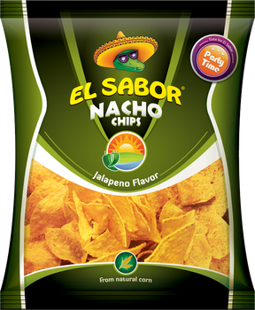 Чипси кукурудзяні Начо з смаком Халапеньо El Sabor 225г (5202175001553)