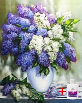 Набір алмазної мозаїки на підрамнику ColorArt Букет бузку 40x50 SPP075 + Подарунок лак для покриття