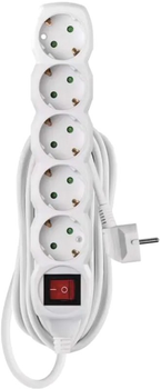 Мережевий подовжувач Emos P1525R 5 розеток 5 м White