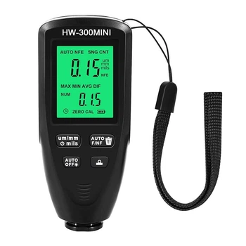 Измеритель толщины краски MGECD HW-300MINI Толщиномер тестер цифровой черный