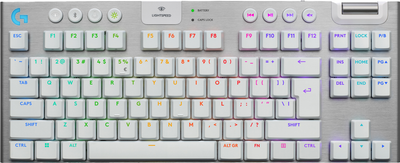 Klawiatura bezprzewodowa Logitech G915 TKL X Lightspeed Switch-Tactile Wireless/Bluetooth/USB White (920-012737)
