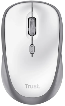 Mysz Trust Yvi+ Silent Wireless/Bluetooth Mouse White-Grey (TR25513)