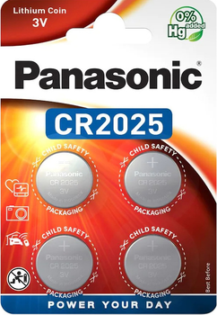Bateria litowa Panasonic CR2025 blister 4 szt. (CR-2025EL/4B)