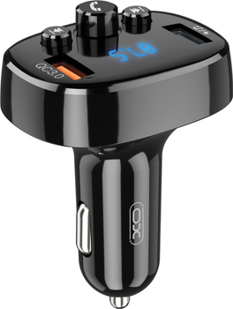 Transmiter FM XO BCC03 Car Charger 18W Bluetooth+QC3.0 Quick Charger Black (6920680877348)