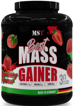 Висококалорійні гейнери MST Best Mass Gainer 3 кг полуниця