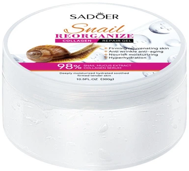 Универсальный гель для тела Sadoer Snail Reorganize Collagen Repair Gel с экстрактом слизи улитки 300 г (6976068950783)