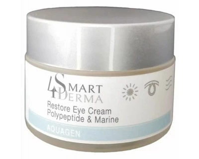 Увлажняющий крем дренажный от темных кругов и отеков Smart4Derma Aquagen Restore Eye Cream Polypeptid 30мл