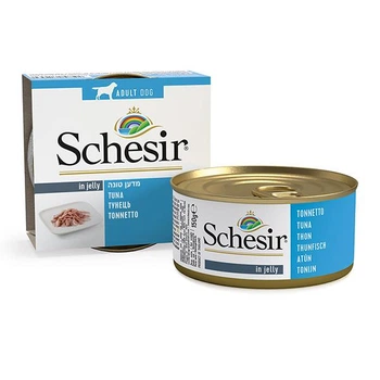 Натуральный влажный корм Schesir Tuna Шезир Тунец консервы в желе для собак 150 г (712530)