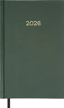 Щоденник датований 2026 Buromax Simple A5 з бумвінілу 320 сторінок Зелений (BM.21166-04)