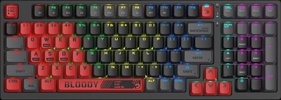 Klawiatura przewodowa A4Tech S98 Bloody BLMS USB Sports Red (4711422002737)