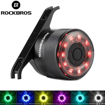 Велосипедний задній розумний ліхтар Rockbros Q1 Samurai Multi-color світлодіодний 300mAh 5 режимів IPX5 USB Type-C
