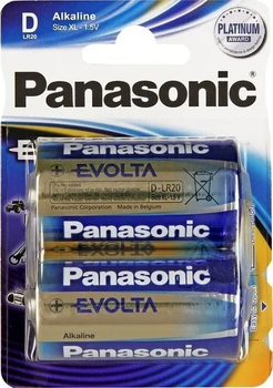 Baterie alkaliczne Panasonic Evolta D (LR20) blister, 2 szt. (LR20EGE/2BP)