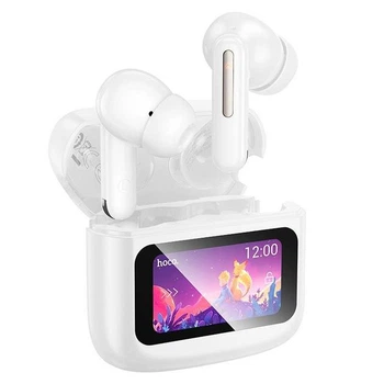 Бездротові блютуз навушники HOCO EQ 14 з екраном 7 ГОДИН РОБОТИ bluetooth 5.4 білий
