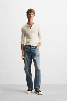 Джинси ZARA Straight Fit синій 8062/421/400 34