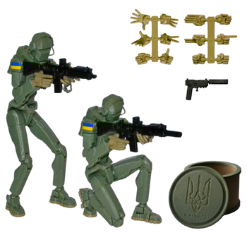 Набір з 2х рухомих фігурок солдатів D.Army 13 конструктор (Dummy Lucky 13)