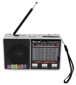 Радио GOLON RX 8866 BT( BL-5C, 14500, 2*AA)+LED фонарик