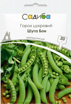 Насіння Горох цукровий Шуга Бон 20 г Садиба