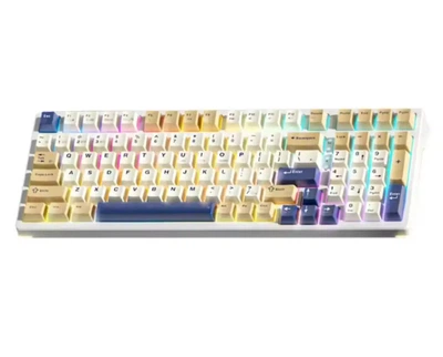AULA F98X キーボード Геймерська механічна клавіатура AULA F98X Milk white Blue – фото