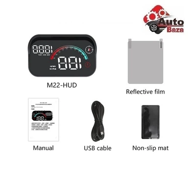 Автомобільний проекційний дисплей HUD M22 VKTECH, спідометр цифровий GPS 8в1 + проектор на лобове скло