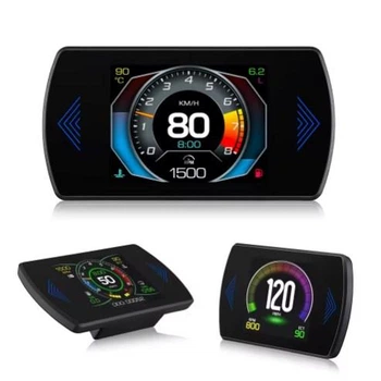 HUD дисплей P12S, бортовой компьютер с OBD2 диагностикой и спидометром