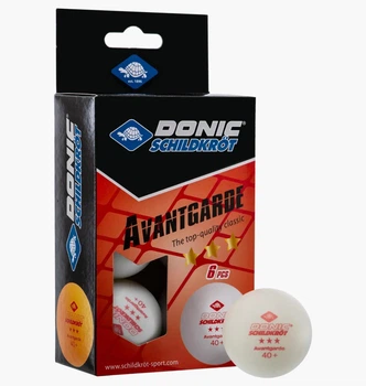 Мяч для настольного тенниса Donic Exclusive (Advantgarde) 3* 40+ 6Шт White 608530 MISC