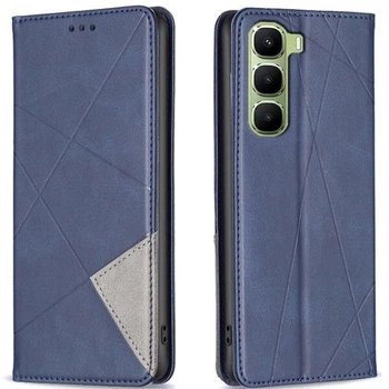 Чехол-книжка с кармашками UniCase Geometric Pattern для Infinix Hot 60 Pro - Blue