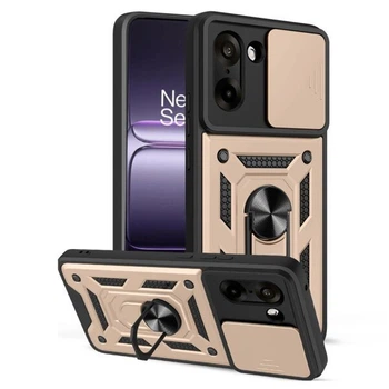 Чехол с защитой камеры Deexe Armor Shield для OnePlus Nord CE 5 / Ace 5 Racing - Gold