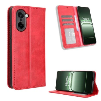 Чехол-книжка Deexe Retro Style для OnePlus Nord CE 5 / Ace 5 Racing - Red