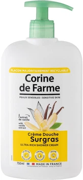 Гель-крем для душу Corine de Farme Живильний з екстрактом мадагаскарської ванілі 750 мл (3468080411265)