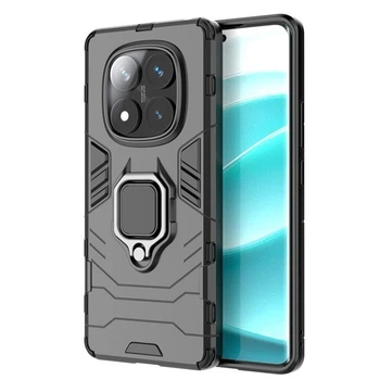 Чехол Fiji Ring для Xiaomi Redmi Note 14 Pro бронированный бампер с кольцом подставкой черный