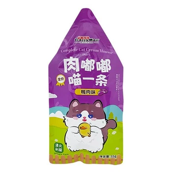 Мусс Cattyman Cream Mousse Duck - влажный корм для кошек и котят, с уткой, пауч 55г (6941333417421)