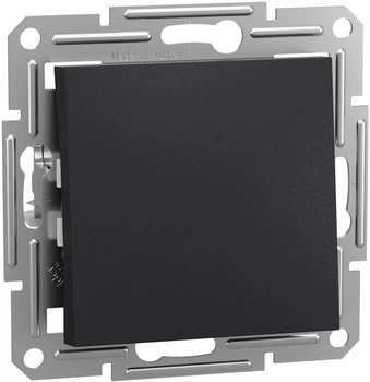1-клавішний вимикач Schneider Electric Asfora самозажимний антрацит (EPH0100171)
