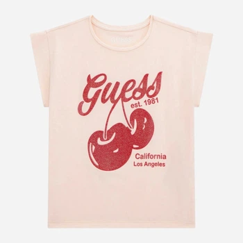 Подростковая футболка для девочки Guess 352930894 152 см Розовая (1159842088)