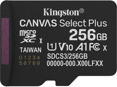 Непотрібний дубль - Карта пам'яті Kingston Canvas Select Plus Gen3 microSDXC 256GB Class 10 UHS-I U1 V10 A1 (SDCS3/256GBSP)