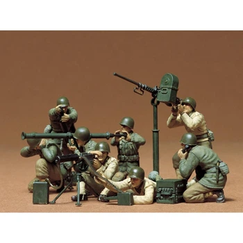 Сборная модель Tamiya фигуры стрелков и минометчиков U.S. Gun and Mortar Team 35086
