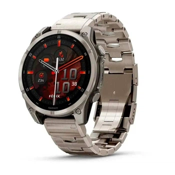 Смарт-годинник Garmin fenix 8 47mm,AMOLED,Saph,Ti/Bare/Graphite w/TiBand,Excl