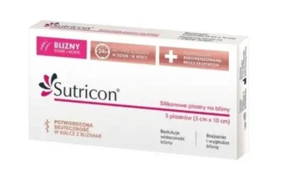 Sutricon - силиконовые пластыри для мелких рубцов (Сутрикон), 3 х 10 см, 5 шт.
