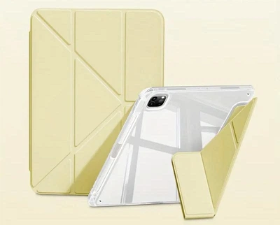 Чохол iPad 10/11 A16 2022-2025 Acrylic Clear Frame Transformer Pen Slot yellow