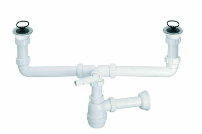 Сифон подвійний для кухонного миття McAlpine CDBAWW-P