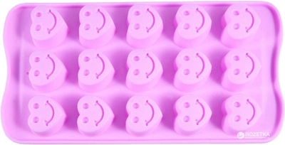Форма для шоколада и льда Fissman Веселые сердечки 15 ячеек 21 х 10.5 х 1.7 см (6551)