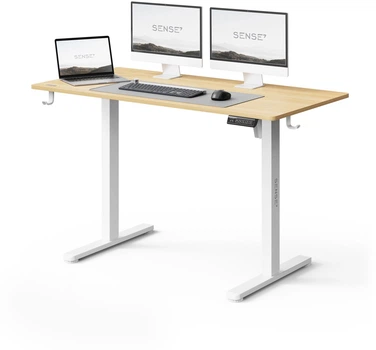 Геймерський стіл SENSE7 Nojo LIGHT 120 см x 60 см (White, pine)
