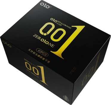 Презервативи OLO 001 Black зі збільшеною кількістю змазки 10 шт (ROZ6501053644)