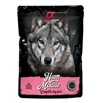 Полнорационный влажный корм Alpha Spirit Ham Mousse Dog с ветчиной для собак пауч 300 г (ALPHD050000811)