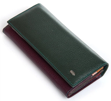 Женский кожаный кошелек Dr.Bond WRS-501-2 зеленый