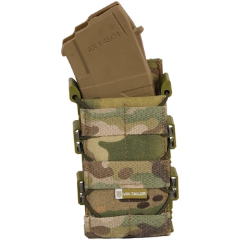 Подсумок для 1-го магазина АК с жесткими вставками, Multicam