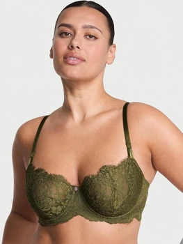 Бюстгальтер Victoria's Secret (7312439123218) Lace Balconette Bra 75C зелений