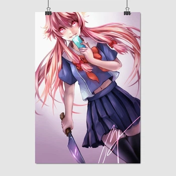 Постер Дневник будущего, Mirai Nikki, Future Diary, A3 42×29 см (id5331)
