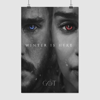 Постер Дейенерис Таргариен и Джон Сноу, GoT, Game of Thrones, A3 42×28 см (id1106)